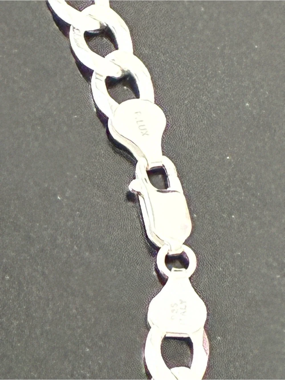 Sterling Silver 925 20” 7.7mm Chain/ Silver Tone